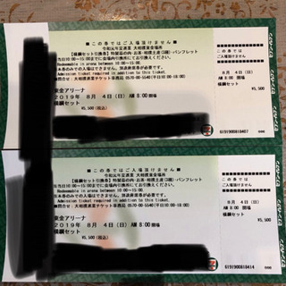 令和元年夏巡業 大相撲東金場所 ペアマス席 横綱セットの画像