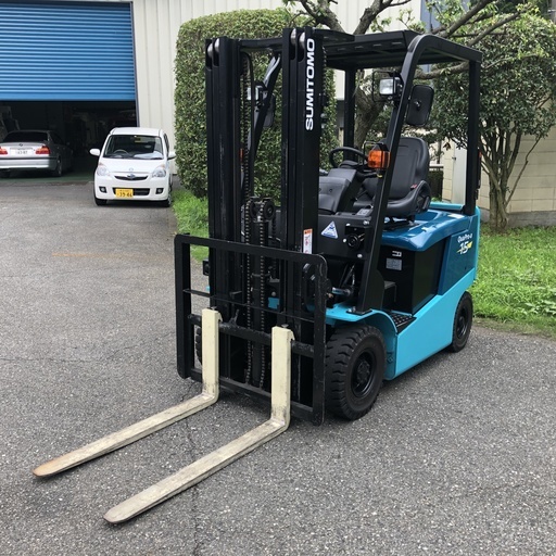 1.5t　ほとんど新車です!　バッテリーフォークリフト　FB15PSX3　FSV４ｍ　フルフリ　3段マスト　低稼働540時間!!