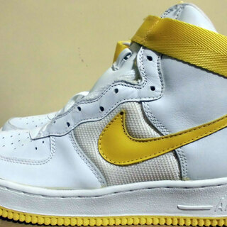 新品未使用 絶版◆ナイキ エア フォース1 ハイ ☆NIKE AIR FORCE 1 HIGH ☆ US 8.5/26.5◆ホワイト×イエロー 状態良好 デッドストック の画像