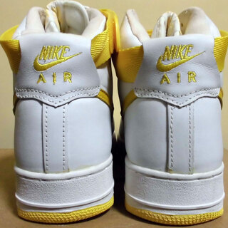新品未使用 絶版◆ナイキ エア フォース1 ハイ ☆NIKE AIR FORCE 1 HIGH ☆ US 8.5/26.5◆ホワイト×イエロー 状態良好 デッドストック の画像