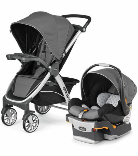 ベビーカー、バギー chicco bravo travel system