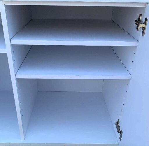 ニトリ 食器棚 キッチンボード ホワイト ※コンセント通電確認済み 75×45×高さ118cm JM4405)【取りに来られる方限定】
