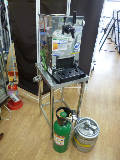 ニットク ビールサーバー BSE-20 2016年 ビールディスペンサー 小型 電冷タイプ シングルノズル 屋内用 ガスボンベ・ビール缶セット 業務用☆ PayPay(ペイペイ)決済可能 ☆ 札幌市 清田区 平岡