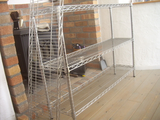 4段スチールラック　120X95X30　靴ラック　シューズラック