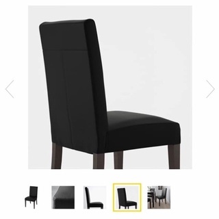 IKEA  ヘンリクスダール チェア ブラック 革  一脚 美品！の画像