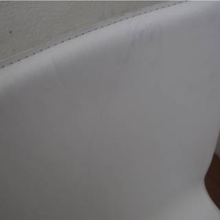 シンプルなダイニングチェア ホワイト 白 2脚 (GA71)の画像