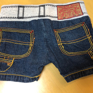 1度のみ着用 80サイズ デニムショートパンツの画像