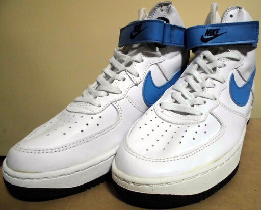 新品未使用 絶版◆ナイキ エア フォース1 ハイ NIKE AIR FORCE 1 HIGH☆ US 8.5/26.5◆ホワイト×スカイブルー×ブラック◆デッドストック