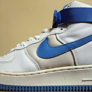 新品未使用 絶版◆ナイキ エア フォース1 ハイ /NIKE AIR FORCE 1 HIGH LEA MESH/US 8.5/26.5/ホワイト×スカイブルー/デッドストック の画像