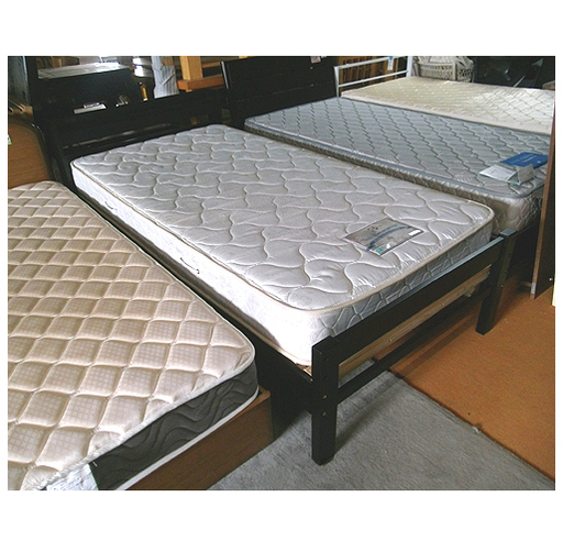 札幌 訳アリ特価!【マットレスはSealy シンプルなシングルベッド】シーリー ふつう～かため ダークブラウン/こげ茶色系 ベット 本郷通店