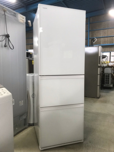 2018年製！左開き！少しキズあり 東芝 ノンフロン冷凍冷蔵庫 GR-M36SXVL(EW) 363L
