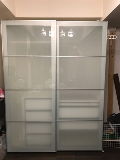 IKEA PAX システムクローゼット  セッケンフロストガラス