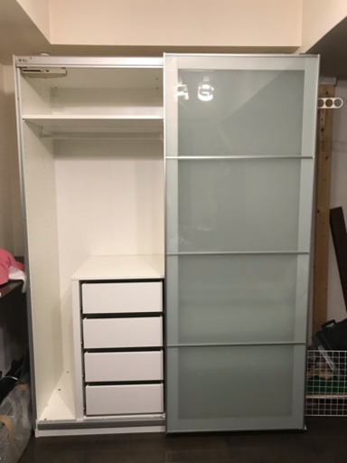 IKEA PAX システムクローゼット  セッケンフロストガラス
