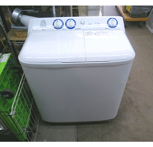 札幌【ハイアール 5.5kg 2槽式洗濯機】ＪＷ-Ｗ55Ｃ 2011年製 二槽式洗濯機 Haier 2漕式洗濯機 二漕式洗濯機 本郷通店