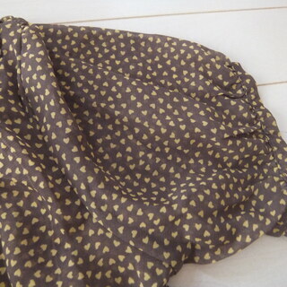 ハート柄シフォン半袖ブラウス１度着用のみの画像