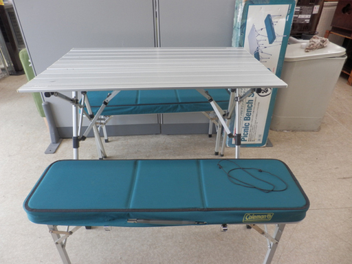 PayPay対応  コールマン ピクニックベンチセット 170-5652 アルミ製 折りたたみ式 札幌市西区西野