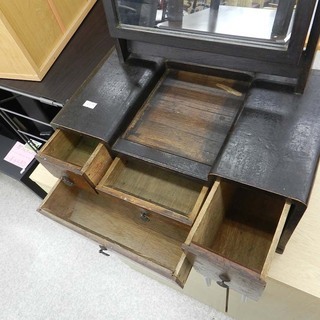 レトロ 鏡台 ドレッサー 引出し 収納 カガミ 木製☆ 札幌市 北区 屯田の画像