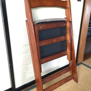 【差し上げます】折りたたみ収納可 木製チェア 難ありの画像