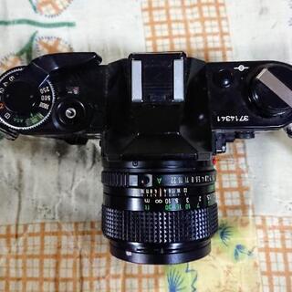 中古カメラ：Canon-AE-1 BLACK フラッシュ-ストロボ付き！の画像