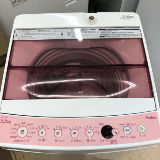 10/6迄商談中！【2018年製】ハイアール 5.5kg 洗濯機 JW-C55CK 人気のピンク