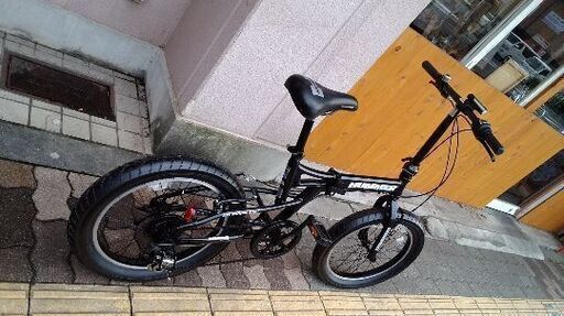 美品☆HUMMER  FATｰBIKE 20吋折り畳み自転車 外装6段/ブラック