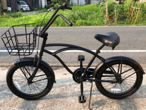 格安！レインボー ビーチクルーザー 自転車 ブラック艶なし