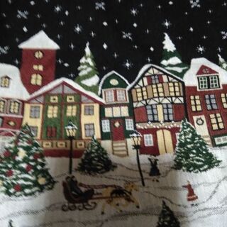 ニトリ／Xmasクッションカバーお家