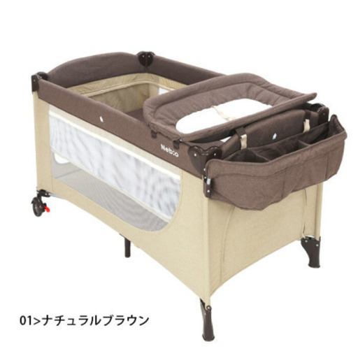 ベビーベッド【値下げ】 人気 グレー サイドオープン ベビーベッド