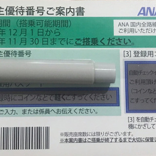 ANA株主優待券1枚
