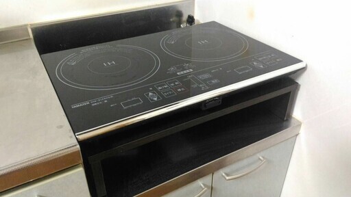 美品　IH 調理器　クッキングヒーター　専用台付き
