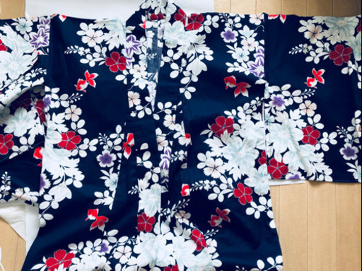 新品 三松浴衣「花金魚」  かわいい浴衣