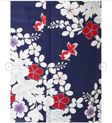 新品 三松浴衣「花金魚」  かわいい浴衣