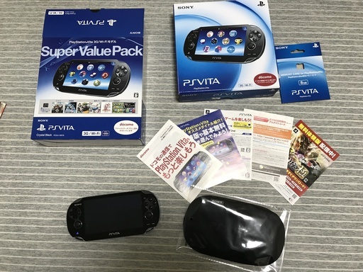 【値下有】PSVita Super Value Pack PCHJ-10019 クリスタルブラック　本体ソフトセット