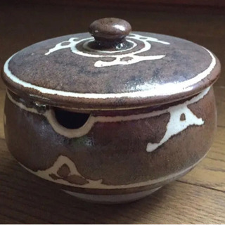未使用品 口切 陶器 蓋つき容器の画像