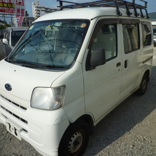 軽バン専門店常時在庫３０台　平成２５年　サンバー（ハイゼット）トランスポーター　５速マニュアル　車検２年付　２２万円　諸経費込２５万円の画像