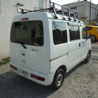 軽バン専門店常時在庫３０台　平成２５年　サンバー（ハイゼット）トランスポーター　５速マニュアル　車検２年付　２２万円　諸経費込２５万円の画像