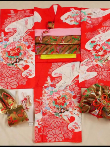 未使用品 正絹 七五三 7歳 女の子