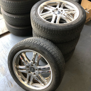 ヴェルファイア アルファード等へ！★235/50R18 ダンロップ WINTER MAXX スタッドレスタイヤ＋アルミ 4本 バリ山！ 1円～ 売切り！ ⚠️早い者勝ち⚠️アルファード\u0026ヴェルファイア、他ミニバン等に☆235