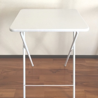サイドテーブル ナイトテーブル（折りたたみ・ホワイト・白）の画像