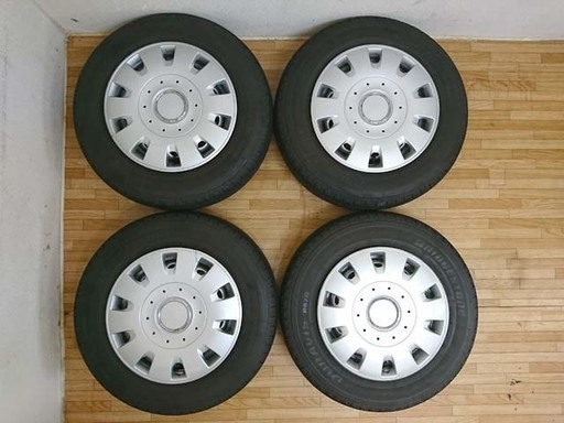 軽バン用 スチールホイール付き 夏タイヤ145R12 6PR 17年製タイヤ