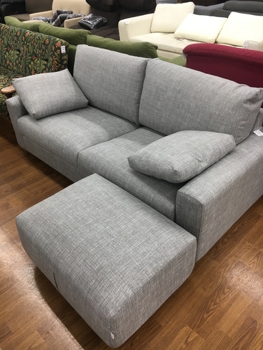 ☆美品☆NOYES（ノイエス）オットマン付き 3人掛けソファー