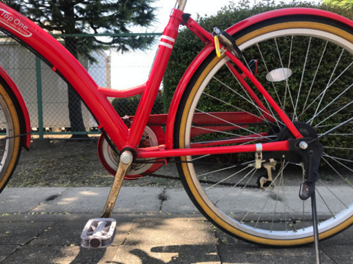 シティサイクル 自転車 6段変速ギア ライト付き