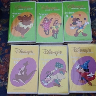 【ワンコイン】ディズニーで英語、ENGLISH　ビデオテープ12巻セット VHSファミリー　現状お渡しの画像