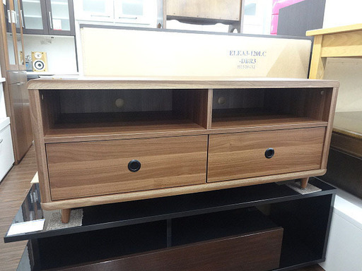 札幌 引き取り テレビ台/AVボード 引き出し付き 木製 TV台 ローボード