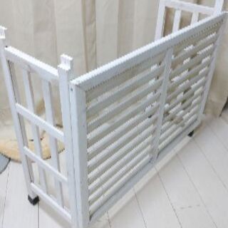 木製エアコンカバー　白