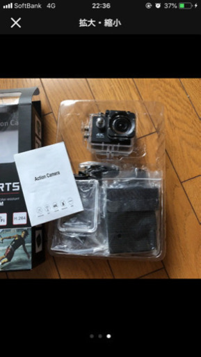 ブラック アクションカメラ wifi搭載 4K高画質 スマホで操作可能