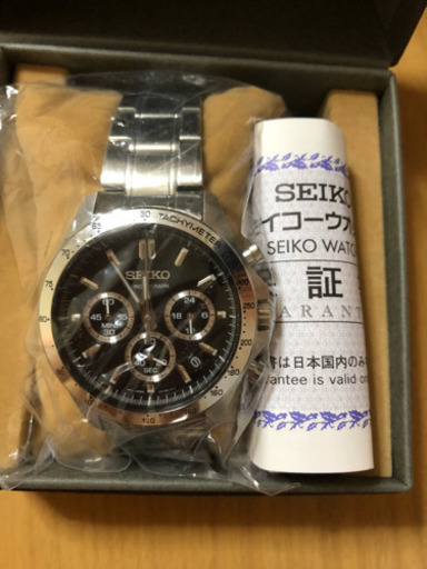 新品  送料無料  SEIKO  8Tクロノグラフ  ブラック