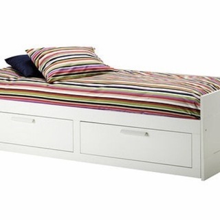 IKEA BRIMNES ブリムネス デイベッドフレーム（引き出し×2）, ホワイト