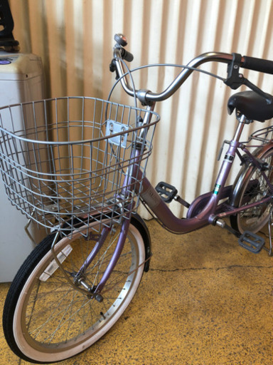 DCMブランド ほぼ新品 自転車 ママチャリ 20インチ パープル色