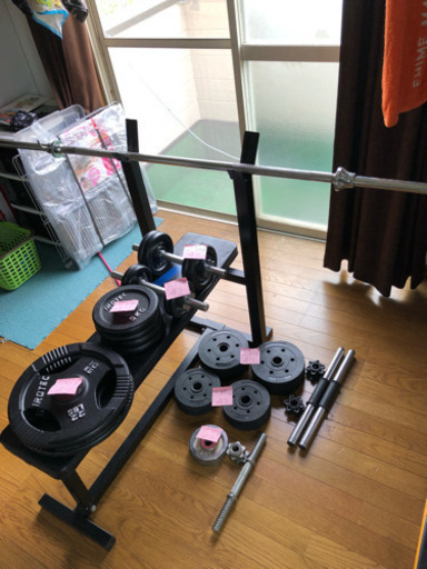 ベンチプレスとダンベルセット